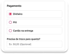 Formas de pagamento