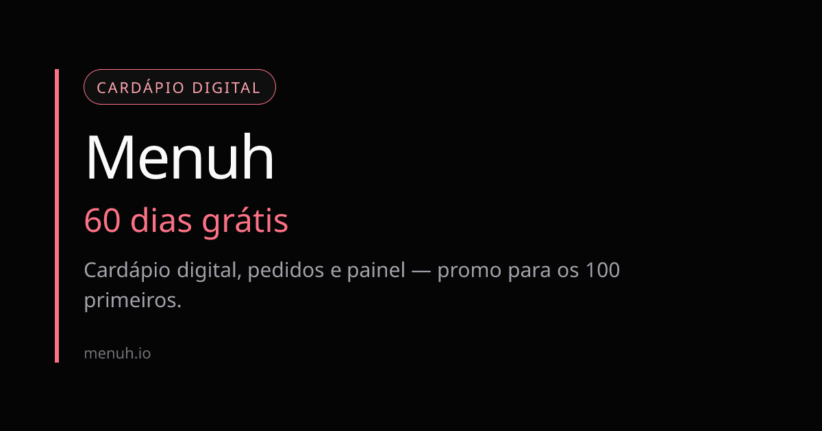 Menuh — Cardápio digital e pedidos online